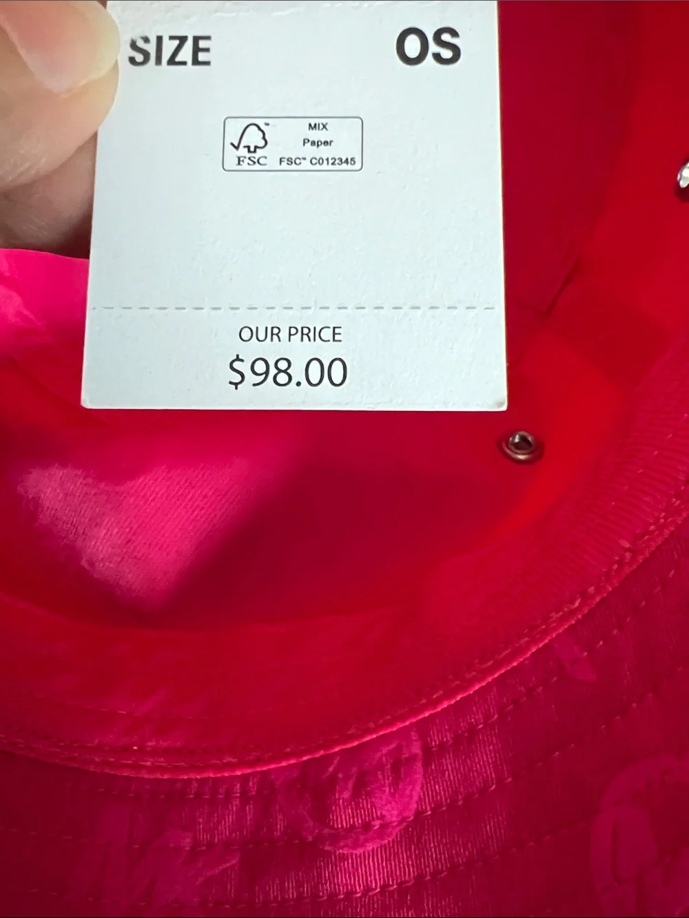 Michael Kors Hot Pink MK Logo Bucket Hat